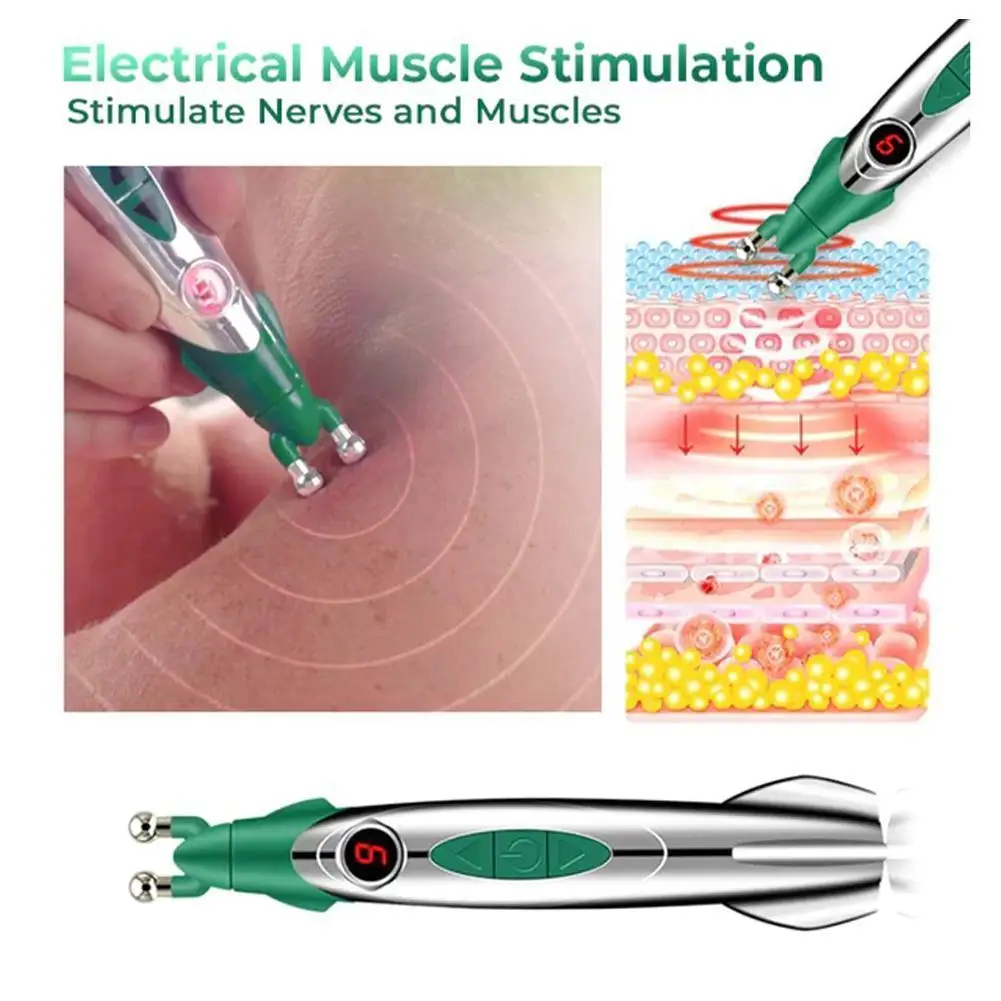 

Meridian Electric Massage Pen Muscle Circulation Massage Relief Electric Acupuncture New Pain Therapy Meridian Massager Pai R3S1
