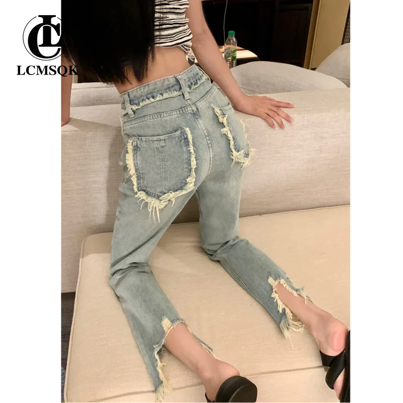 Streetwear Female Clothing Women's Jeans 2023 Trend New Jeans Woman High Waist Denim Vintage Clothes Korean Fashion Y2k Pants