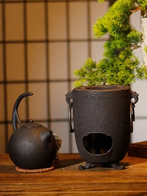 Чугунный мини-гриль для барбекю приготовление чая воды кипячения кофе