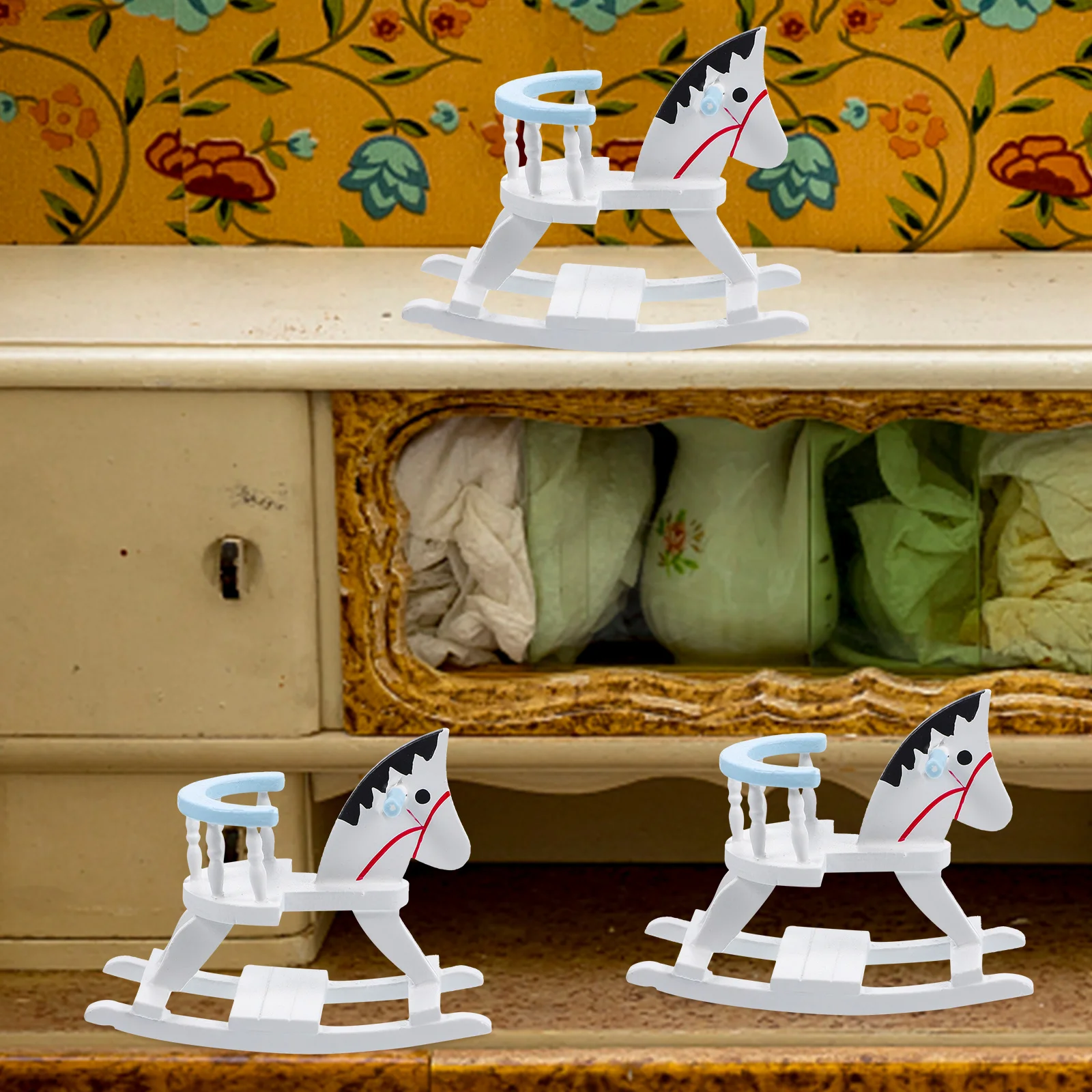 Игрушка Мини Кукольный Домик Мебель Стул Модель Настольный Орнамент Деревянные