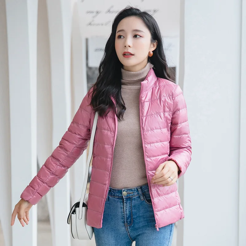 SeigurHry Women's Lightweight Long-Sleeve Full-Zip Water-Resistant Packable Puffer Jacket Winter Coat with Pockets Abrigos