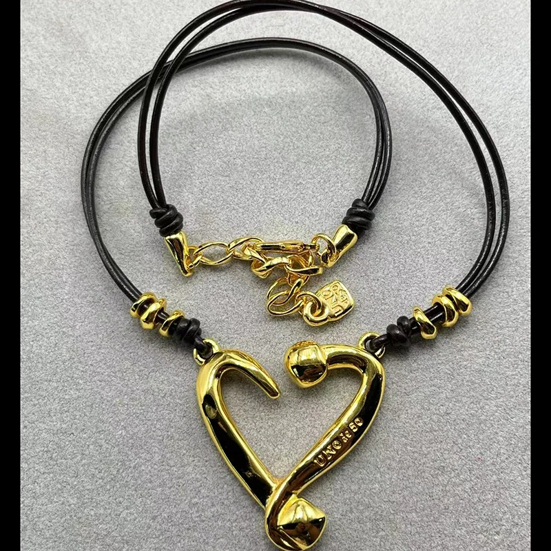 

2023 г., unode 50, Лидер продаж в Испании, креативный дизайн, изысканное женское ожерелье геометрической формы в форме сердца, романтичное ювелирное изделие, подарок