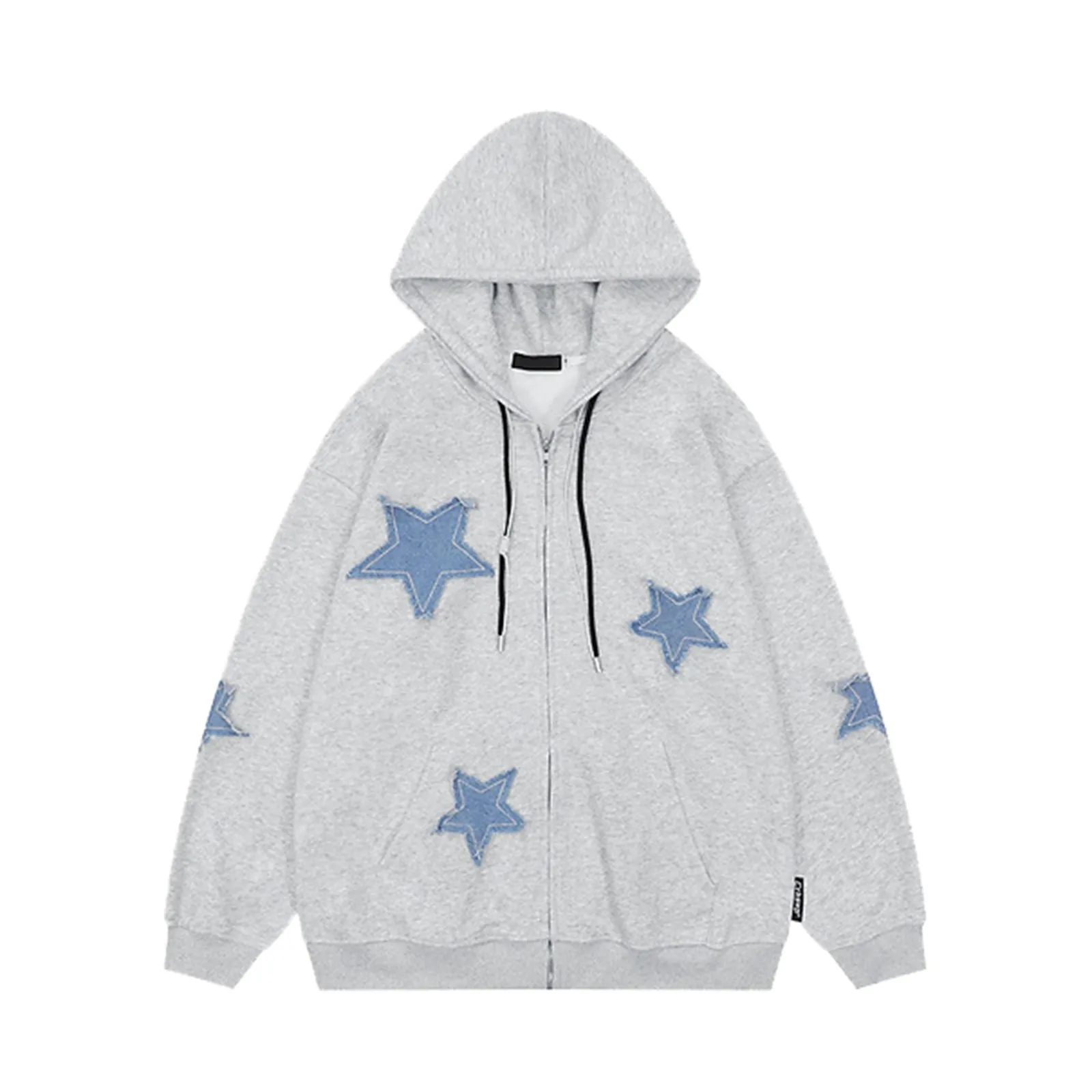 

Women'S Trendy Vintage Star Hoodie Streetwear Y2k Loose Hooded Jacket Hip-Hop Punk Zipper Long Sleeve Coat For Ladies Autumn