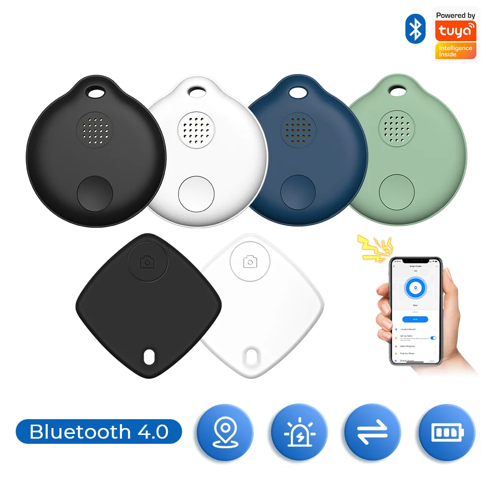 

Tuya Bluetooth Key Finder Wireless Smart Tracker Anti-lost Alarm Tracker Child Bag Wallet App Record 80db Anti Lost Tag
