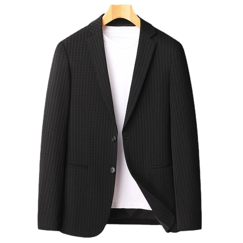 

Новое поступление, модное осенне-зимнее пальто, деловой однотонный мужской повседневный костюм, эластичный размер