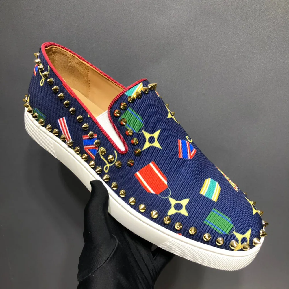 Туфли мужские/женские из натуральной кожи Роскошные с низким верхом и красной