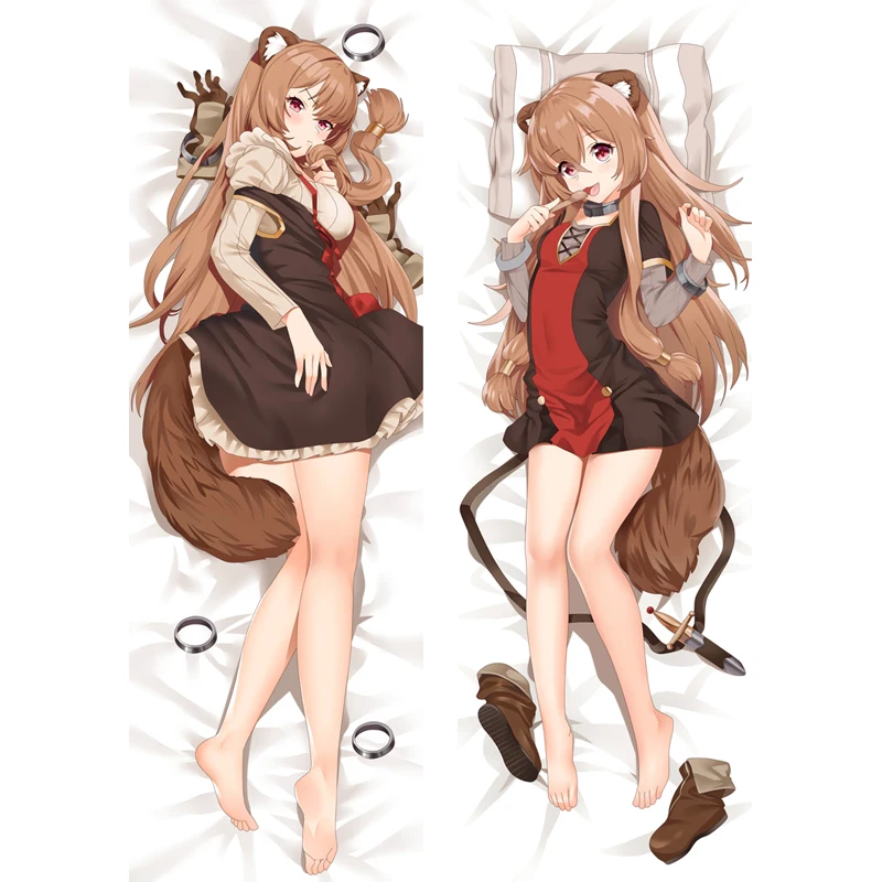 

New Pattern Dakimakura Body Pillow Cover Case The Rising of Shield Hero Manga Companion Raphtalia Anime Pillowcase