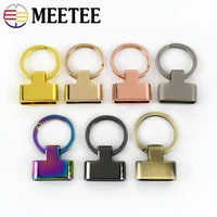 2410pcs meetee metal ring buckles split o rings for bags strap belt webbing keychain handmade leather diy hardware accessories