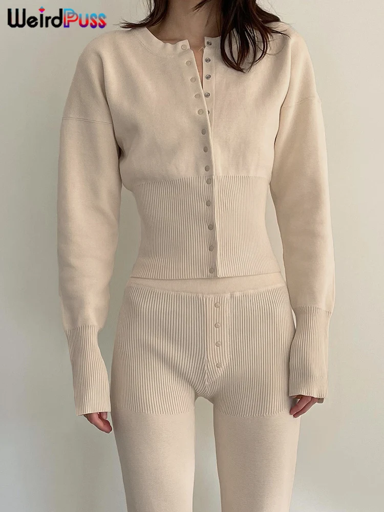 

Женский Повседневный Спортивный костюм, однобортный Кардиган и прямые брюки