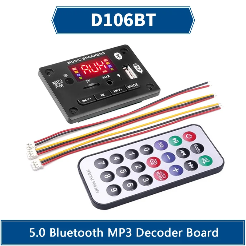 Digital color screen display Bluetooth MP3 decoder board MP3 decoder size 75*50MM call recording function WMA WAV FLAC APE 