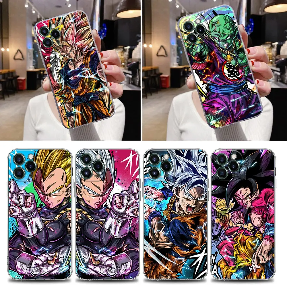

Cool Dragon-D-B-Manga Art Balls Z Anime Clear Phone Case For iPhone 13 11 12 14 Pro Max XS XR 7 8 14 Plus Case Coque Back Cover