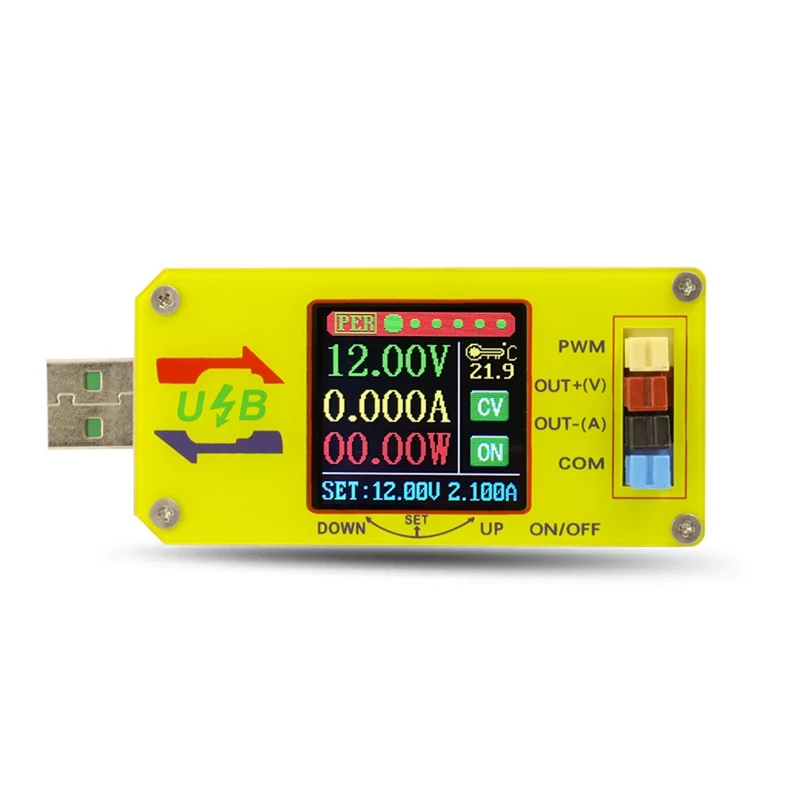 

GTBL USB Boost Voltage Power Supply Constant Voltage Constant Current 5V-12V Voltmeter Ammeter Coulomb Counter PWM Generator