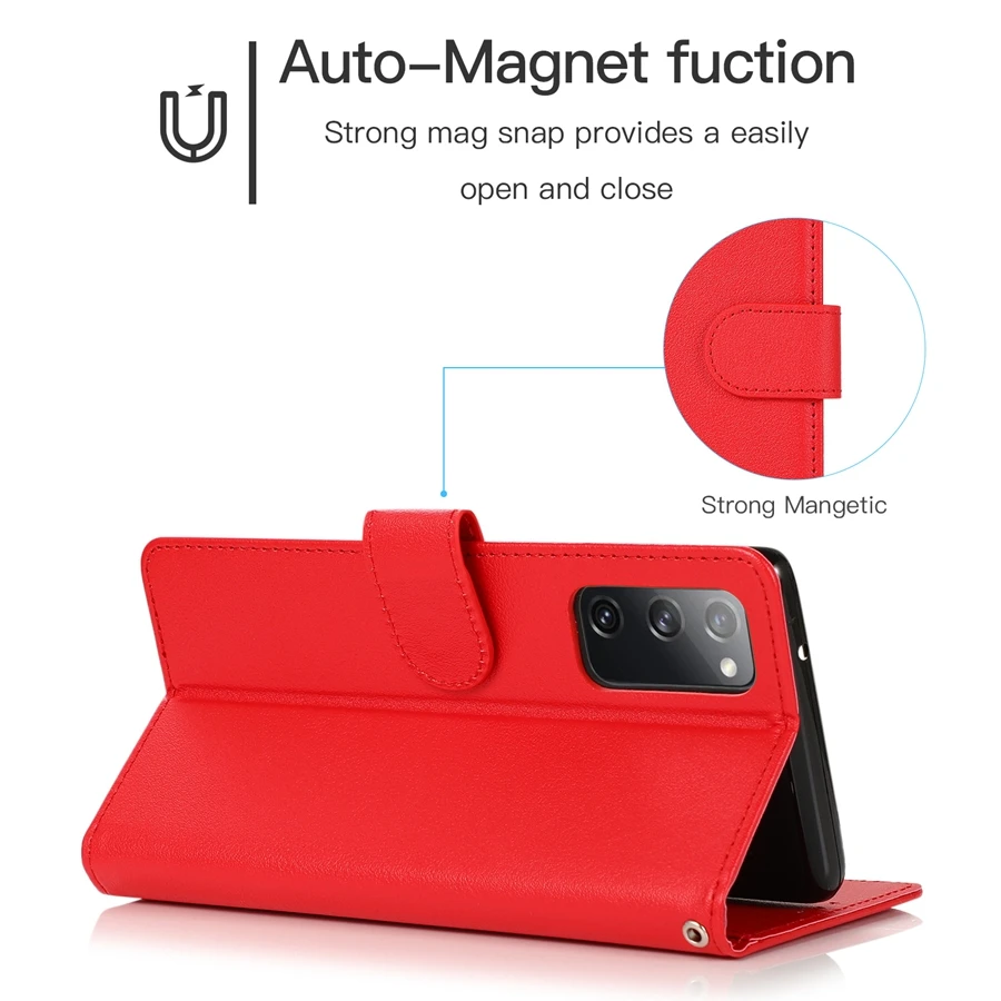 Wallet Flip Leather Case For Samsung Galaxy S23 Ultra S22 S21 FE S20 FE S10E S10 Plus S10 Lite S9 Plus S8 Plus S7 Edge S6 S5