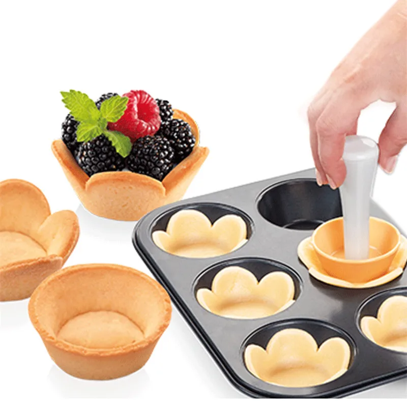 

6 cups Cake Baking Mold Tray Carbon Steel Cupcake Baking Tray Nonstick DIY Tray Carbon Steel Baking Tray Durable Mould Grids