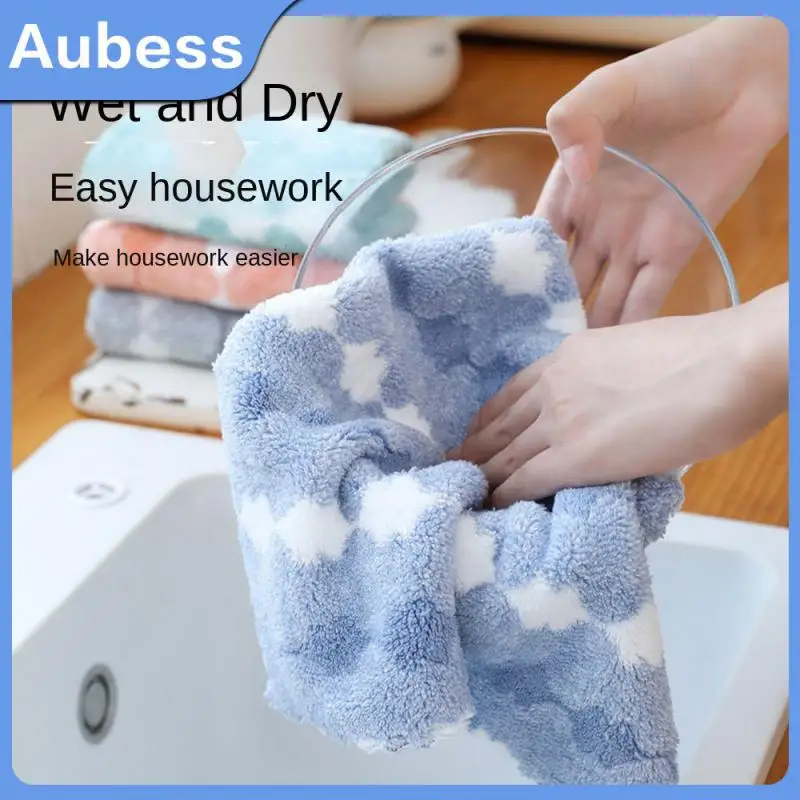 

30×30cm Ultrasonic Small Square Towel Cloth Bamboo Charcoal Fiber Thickened Kitchen Cleaning Dishwashing Towel Upgrade New 1pcs