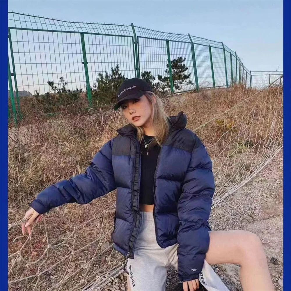 bomber jacket men clothes men's trend stand-up collar coat youth bread clothing loose warm cotton-padded jacket men's wear