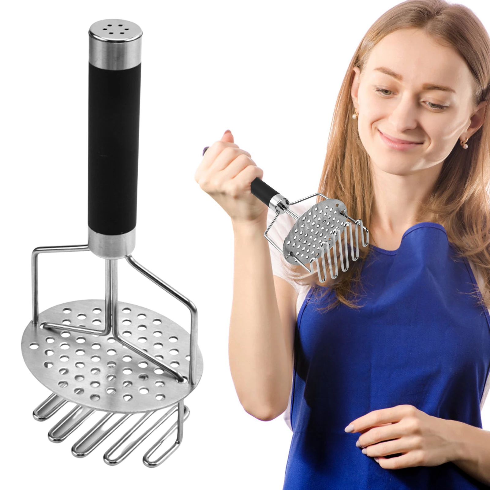 

Hand Potato Masher Stainless Steel Mashers Kitchen Tools Vegetable Grinder Cooking Utensils