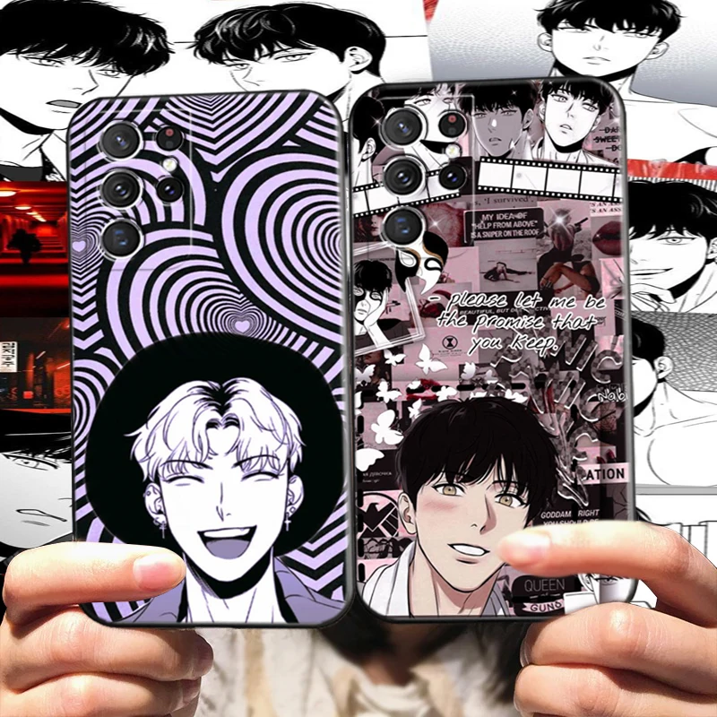 

Anime Man Phone Case For Samsung S20 S10E S10 LiteS10 5G S8 Plus S21 S20 FE Ultra S22 S9 Lite Nwww Etui Mirror Soft Leather