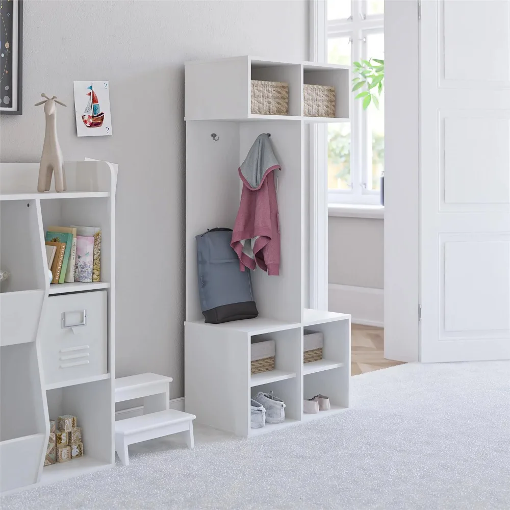 

Ameriwood Home Charli Kidâs 6 Cube Storage, White，Large Storage Space To Keep The Bedroom Tidy, Sturdy and Durable