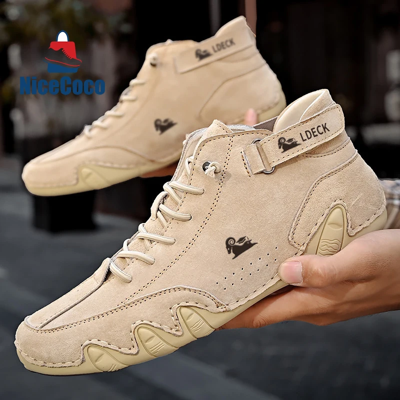 

Men Casual Shoes Leather Sneakers Luxury 2023 Loafers Shoes Waterproof Lace Up Man Motorcycle Boots Footwear Men Free shipping
