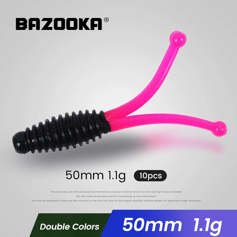 

Bazooka Soft Lure 50mm 1g Silicone Bait Swimbait Gear Wobblers Carp Shad Pike Perch Troute Pesca Acesorios Fishing Lures