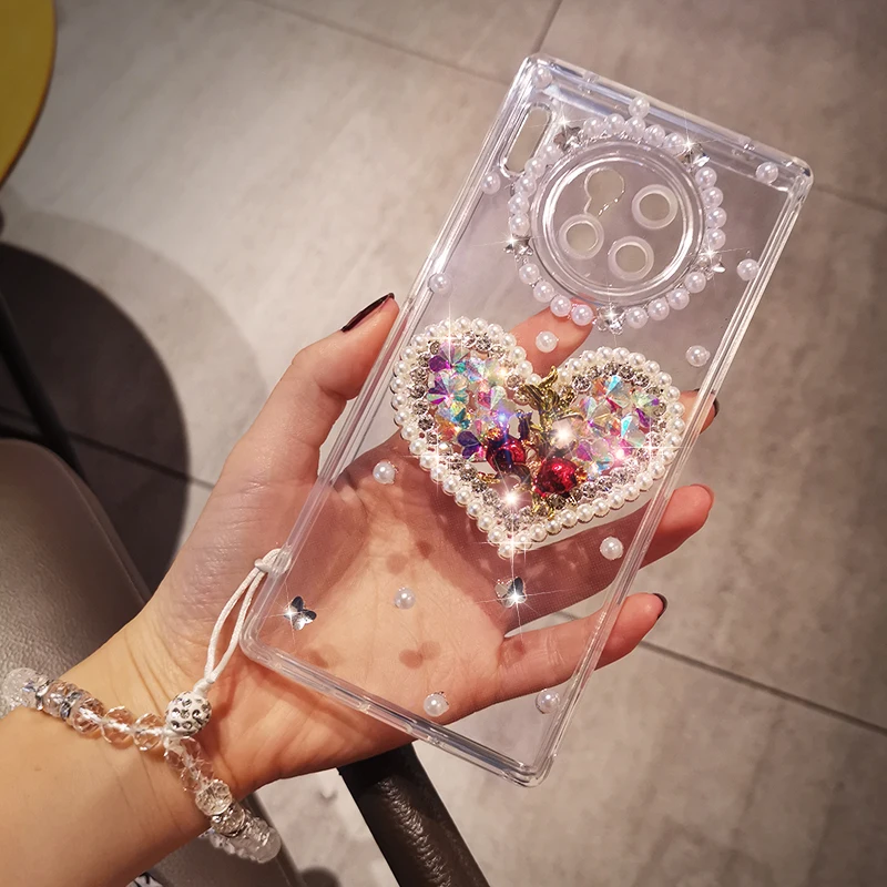 

Для Huawei Mate 30 Pro силиконовые высококачественные бриллиантовые ювелирные изделия для женщин для Huawei Mate 30 E Pro прозрачная искусственная оболочк...