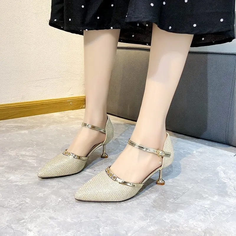 

BCEBYL New Pointed Toe Stiletto Rhinestone Decoration Elegant Women's Shoes Shallow Mouth Sexy Fashion Banquet Party High Heels