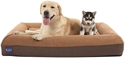 

Memory Foam Large Sofa Pet/Dog Bed (43"x36"x7", Slate Grey) with Durable Water Proof Liner and Removable Washable Co Dog bed out