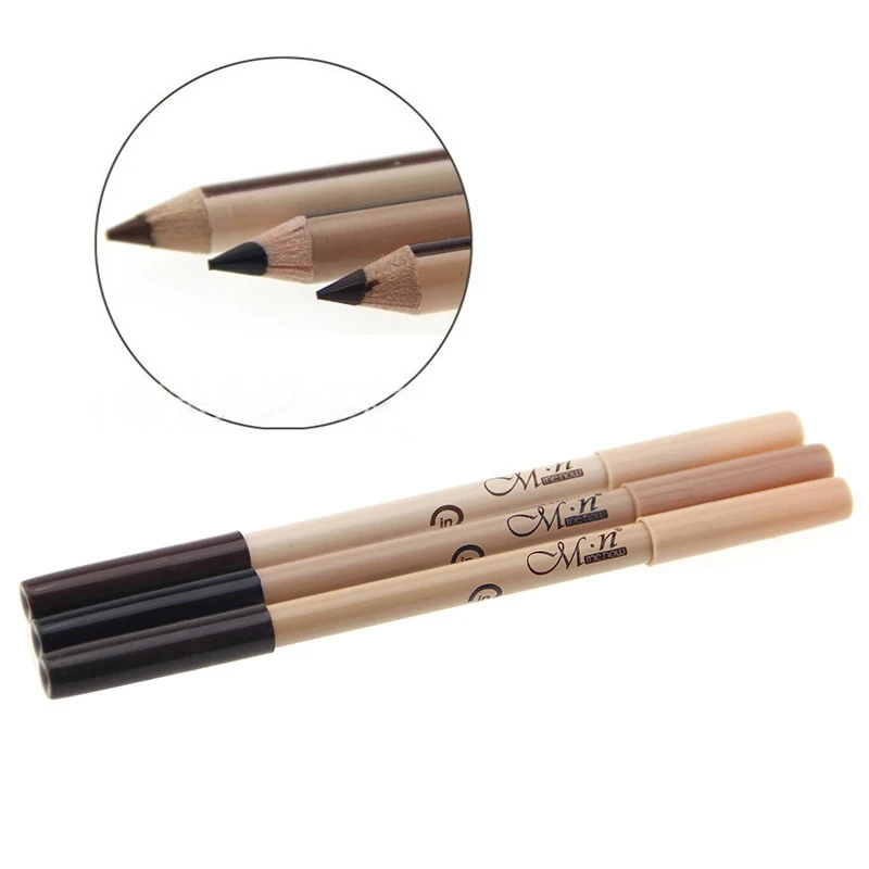 

1PC Double-headed Black Eyeliner Pen And Concealer Pen Easy To Color Lasting Eyebrow Pencil Professional Or Home Use Maakeup