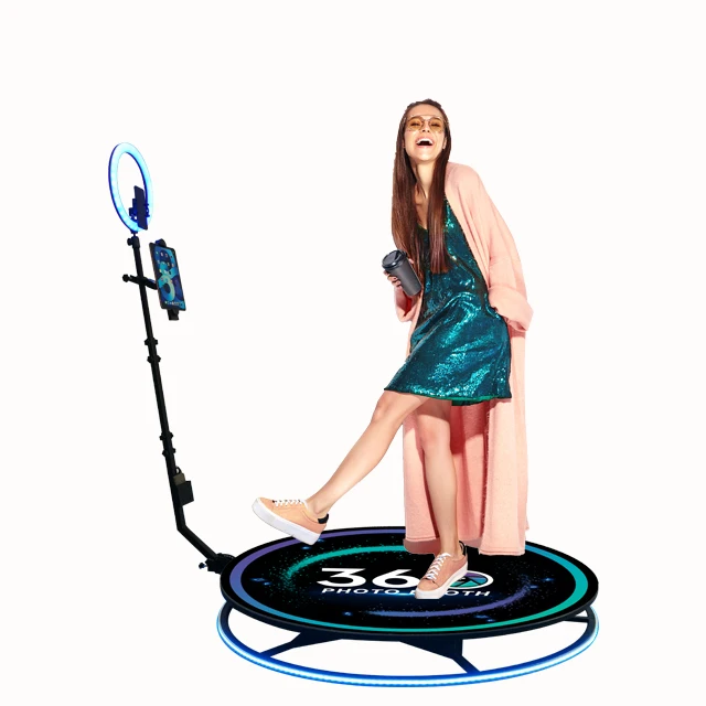 

2022 Hot Sell Europe/America Market Promotion Price 360° Automatic Rotating Fashion Party Device Portable Photo Booth Machine