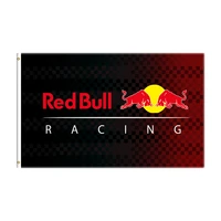 90x150cm red bulls flag polyester printed racing car for decoration