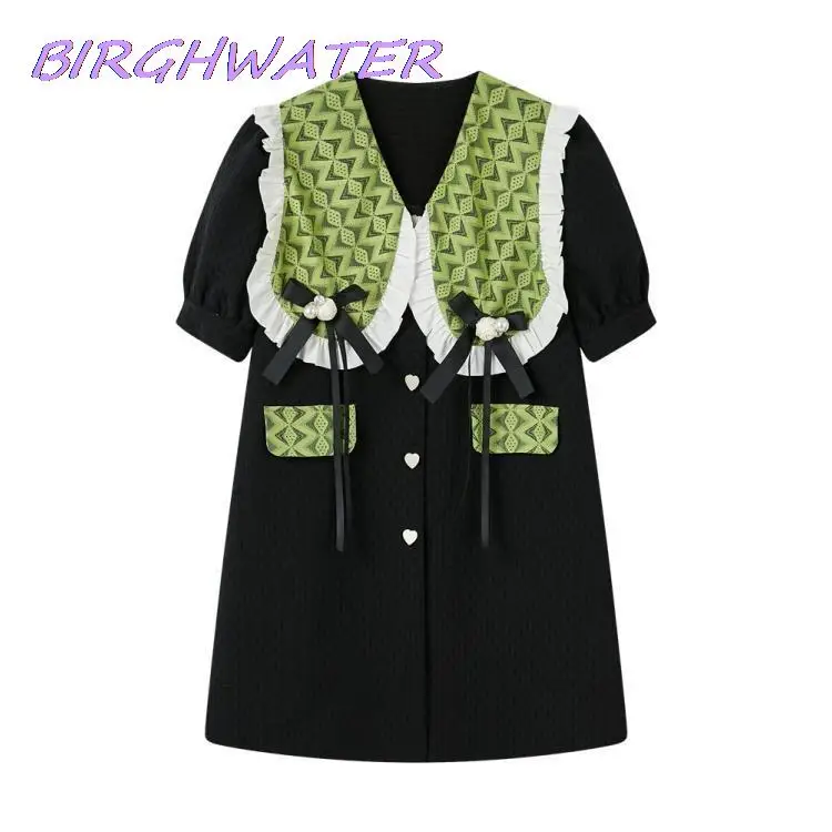 

Women's Summer Dress French Retro Niche Design Sweet and Cool style Dresses Female 2022 New Temperament Waist Slim A-line Dress