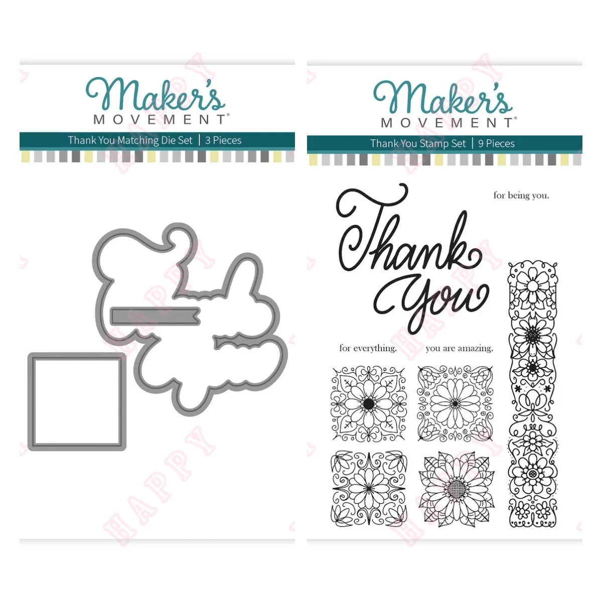 

Metal Cutting Dies And Clear Stamp Thank You Scrapbook Diary Decoration Embossing Template DIY Paper Craft Greet Cards Handmade