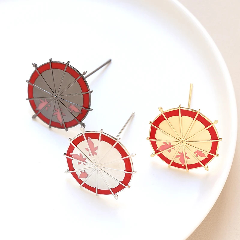 

1 piece 34mm Copper plated genuine gold oil drop vintage umbrella DIY made jewelry found Baroque pearl doll pin accessories