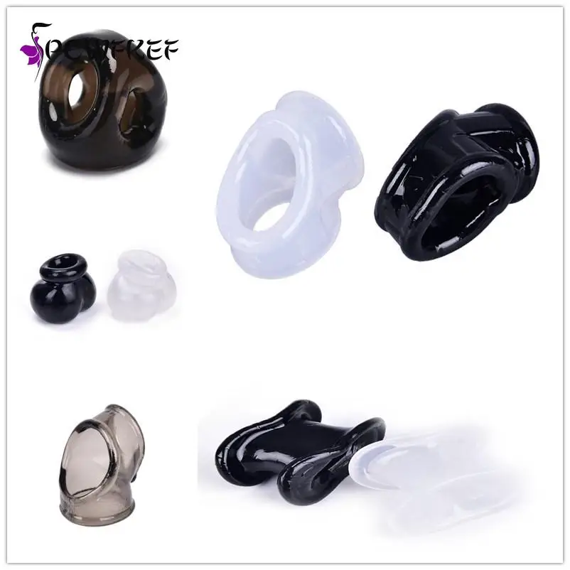 1PCS Penis Sleeve Scrotal Binding Ring Sex Toys For Men Male Delay Ejaculation Cock Chastity Cage Adult Product | Красота и здоровье