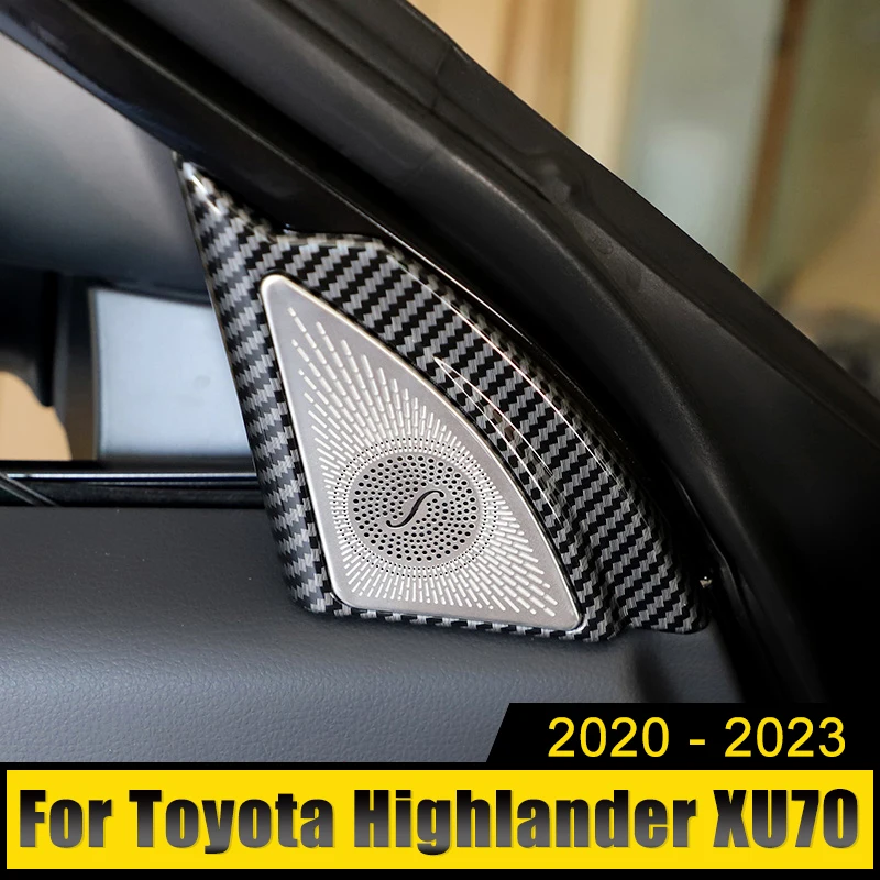 

Для Toyota Highlander Kluger XU70 2020 2021 2022 2023 ABS Автомобильная стойка стерео аудио крышка динамика отделка стикер аксессуары