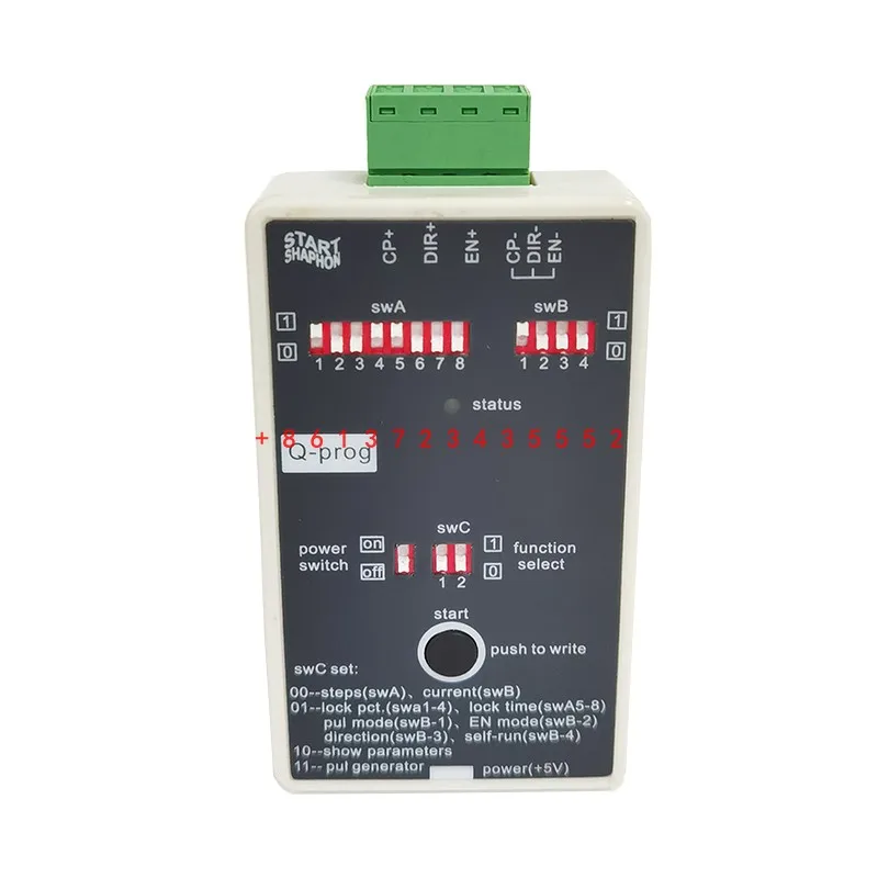 Запуск QU-2H302D двухфазный Драйвер шагового двигателя Q-ProgA дистанционный