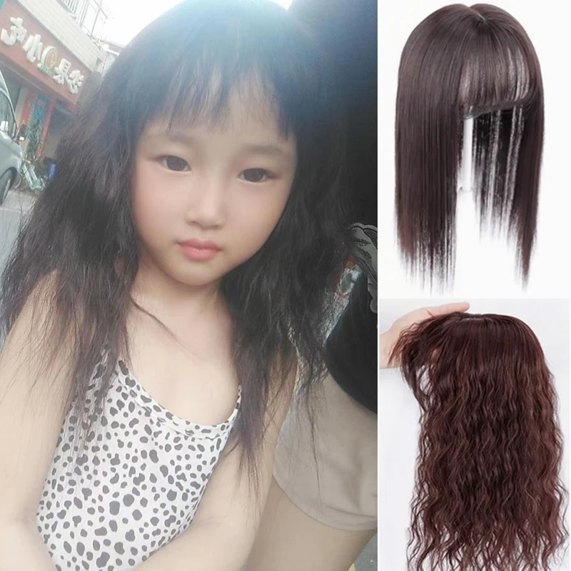 Kids Curl Wigs Baby Ringlets Invisible Hairpin Head Cover for Children Little Girl Hair Accessories Toddler Hoods Headdress 30cm enlarge