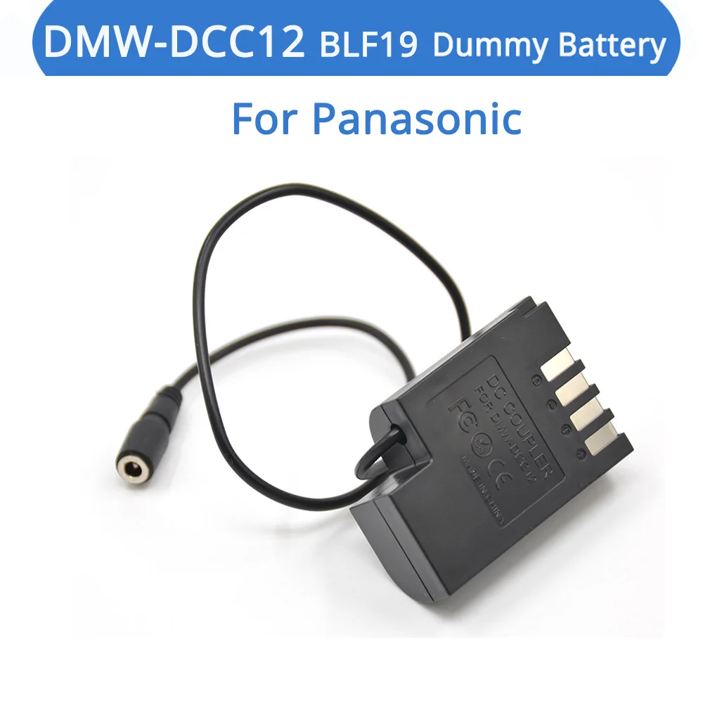

DMW-BLF19 BLF19E Dummy Battery DCC12 Coupler Full Decode Fit For Panasonic Lumix DMC-GH5s GH5 DMC-GH4 GH3 DMC-G9 Cameras