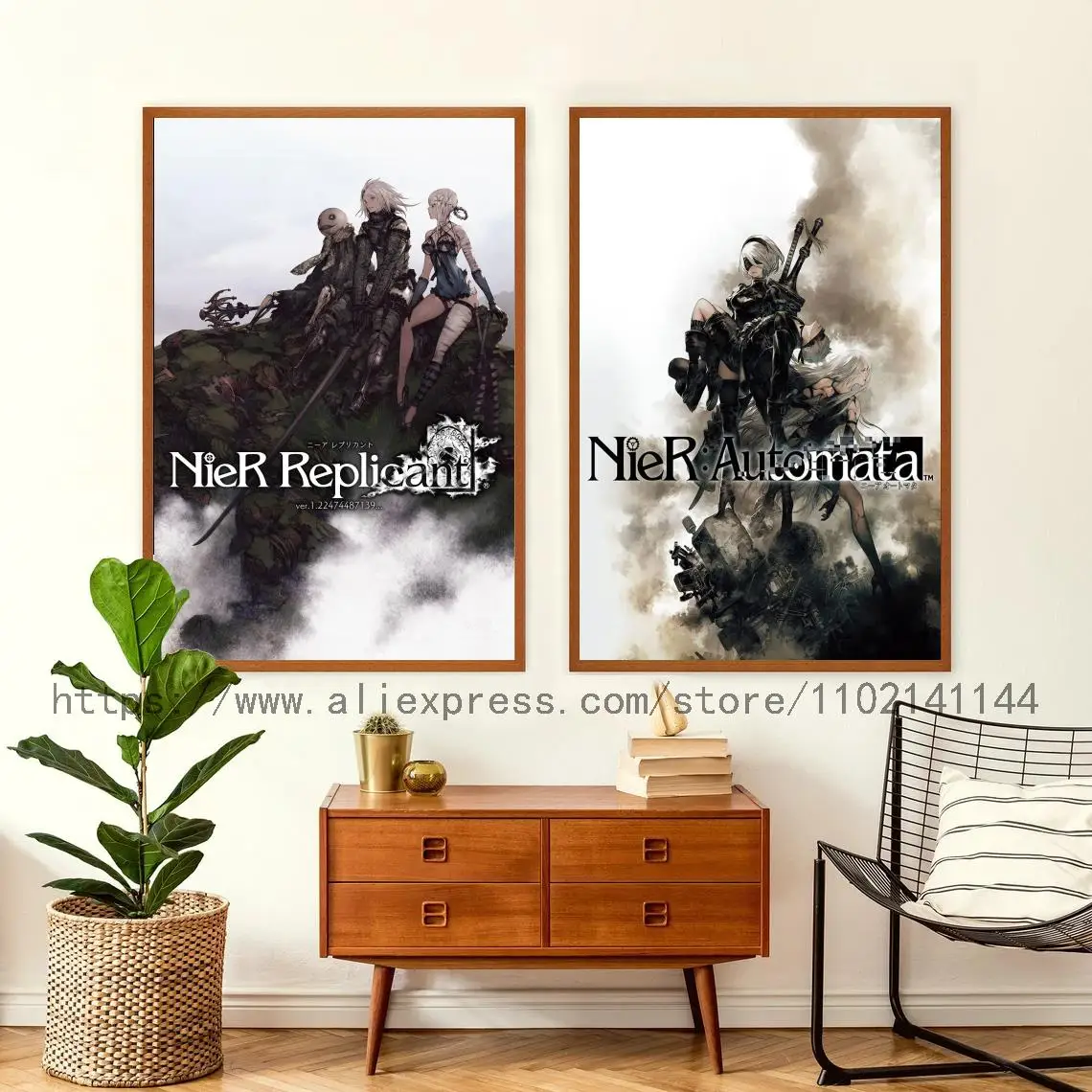 

Nier Automata Replicant Ver.1.22474487139 Game Decoration Art Poster Wall Art Gift Modern Family bedroom Decor Canvas Posters