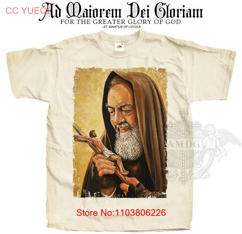 Католическая футболка падце пирелцина вер.4 натуральные винтажные Размеры S - 5XL