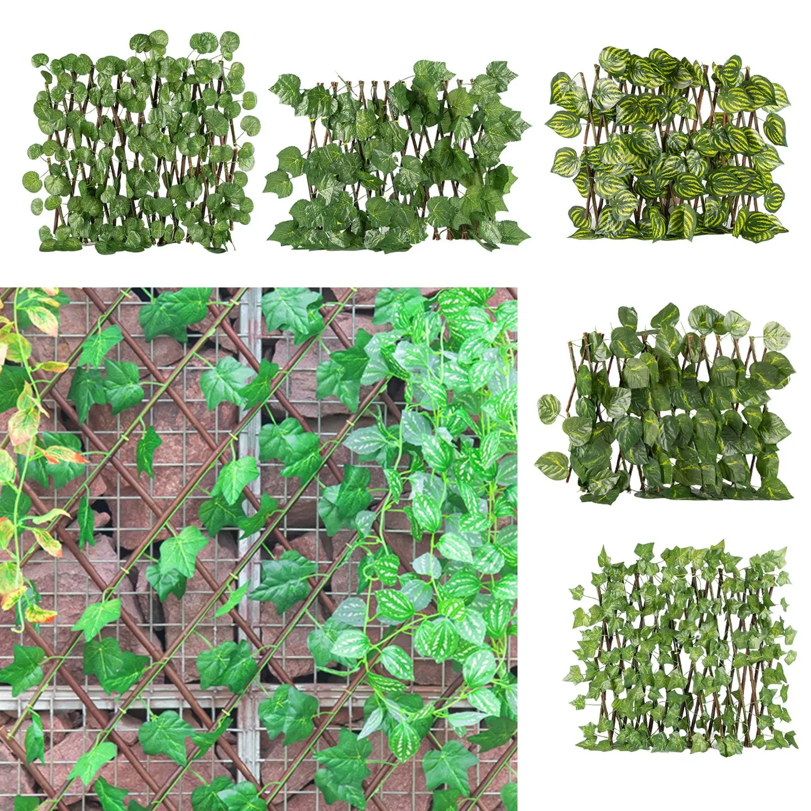 Садовый забор экран конфиденциальности с искусственными растениями декор для