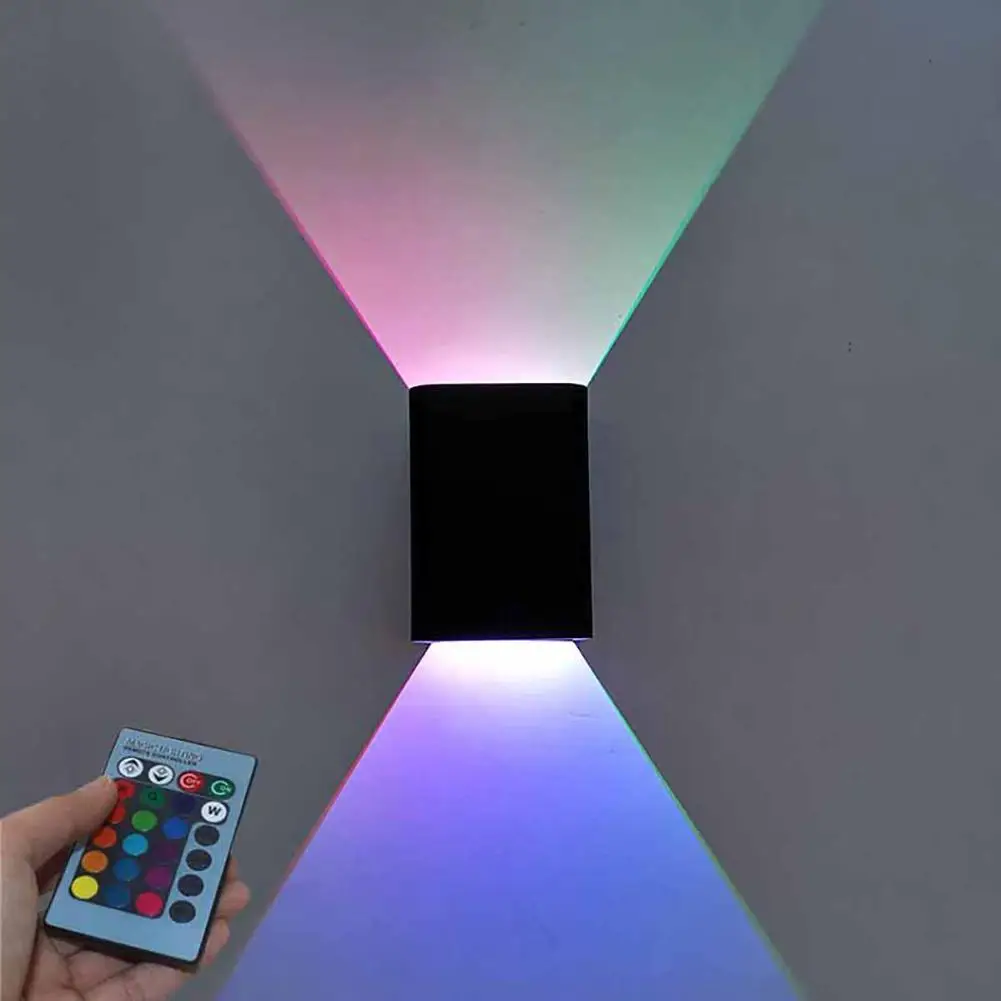 Современный настенный светодиодный светильник алюминиевое настенное бра RGB с