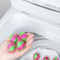 6pcspack washing machine clothing fluff epilator decontamination anti winding laundry ball hair cleaning wash ball
