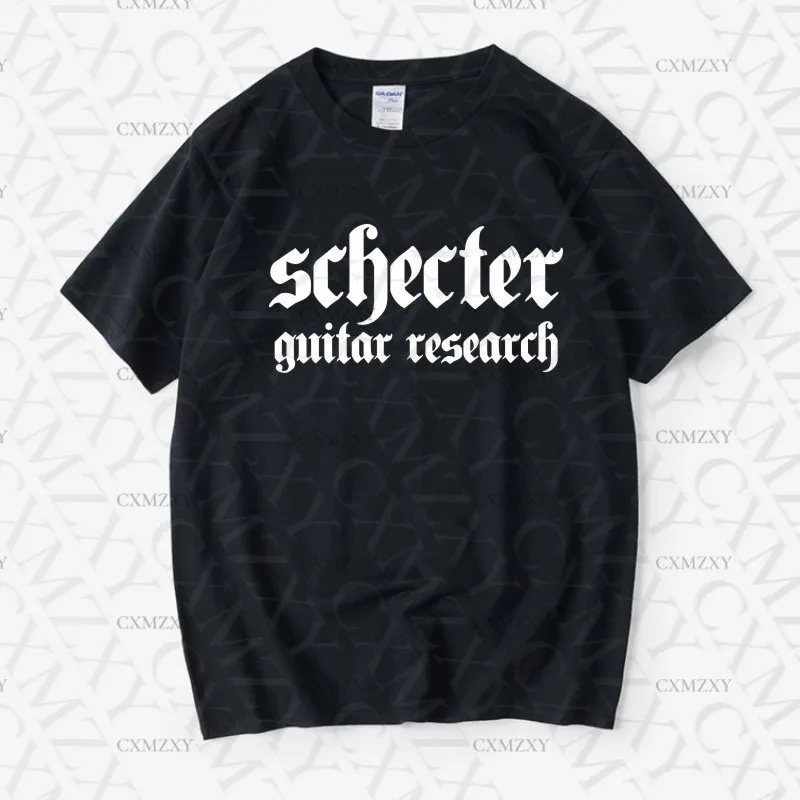 Фото Хлопковая футболка Schecter для электрогитары Scott с коротким рукавом, рок-группа, тренировочный костюм гитариста для мужчин и женщин, высокое качество №1