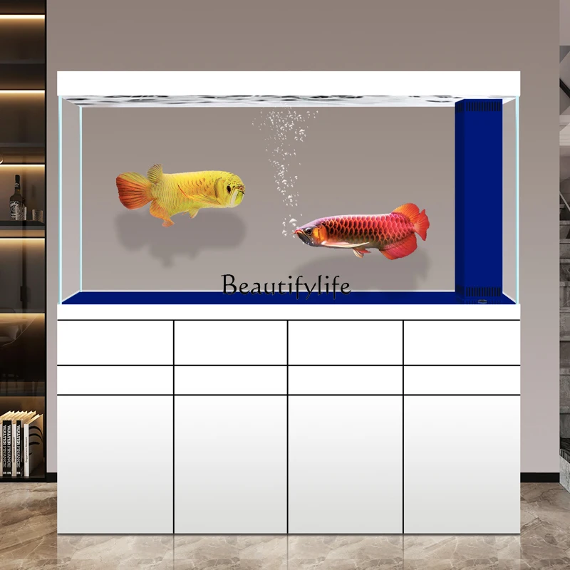 Большой аквариум для гостиной ультра-белое стекло алюминиевый сплав арообраный