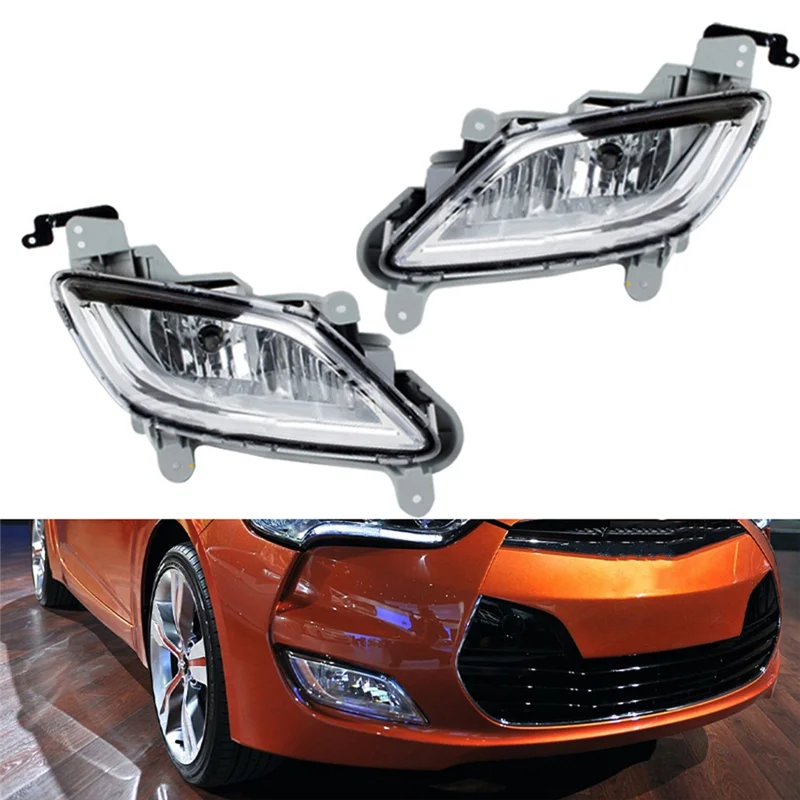 Правый передний бампер противотуманные фары дневные ходовые огни для Hyundai Veloster