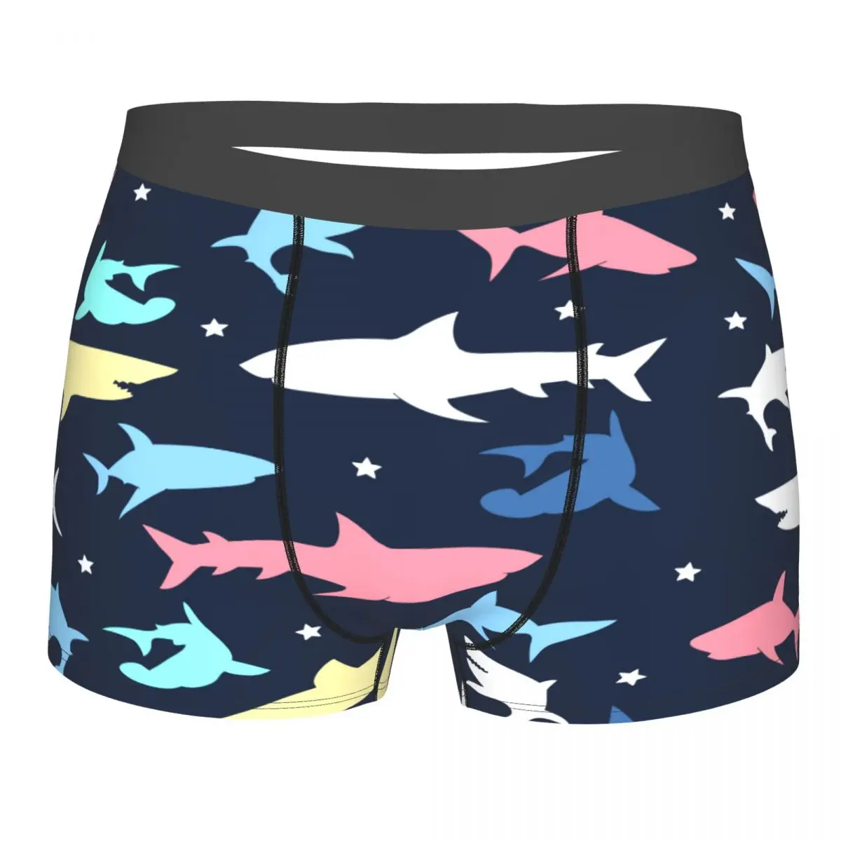 Boxer Men Shorts Underwear Male Colorful Cute Shark Print Boxershorts Panties Underpants Man Sexy