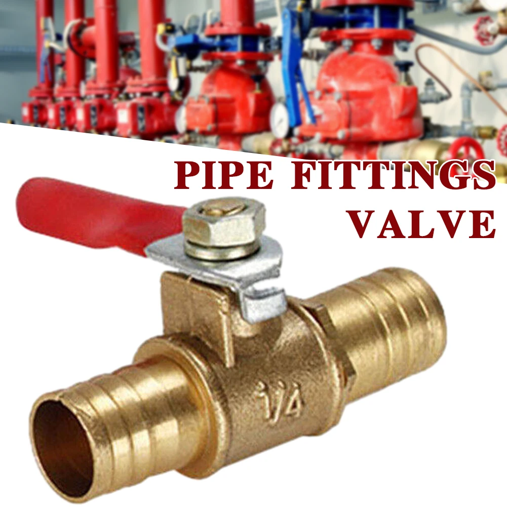 

Шаровой кран 8 мм, запорный шаровой клапан, шланг с зазубриной, Встроенный клапан для воды, масла, воздуха, газа, топливной линии, маленький латунный шаровой клапан