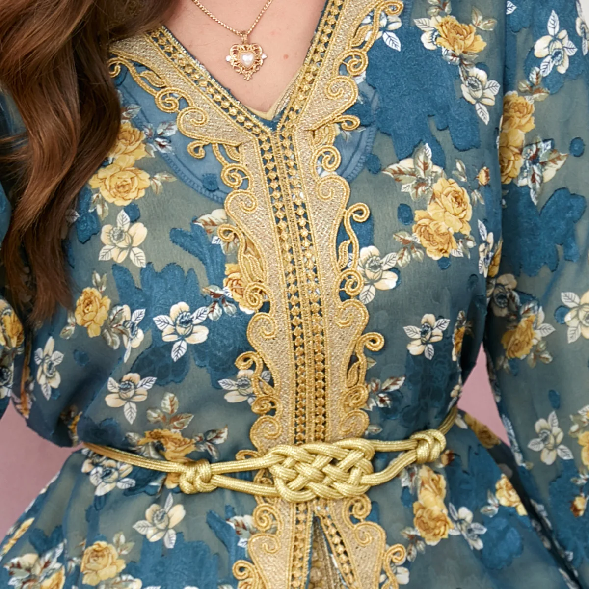 Women Jilbab Luxury Embroidery Muslim Set Ramadan Femme Abaya Dress Islamic Jalabiya Marocain urkey Moroccan Kaftan Robe Femme